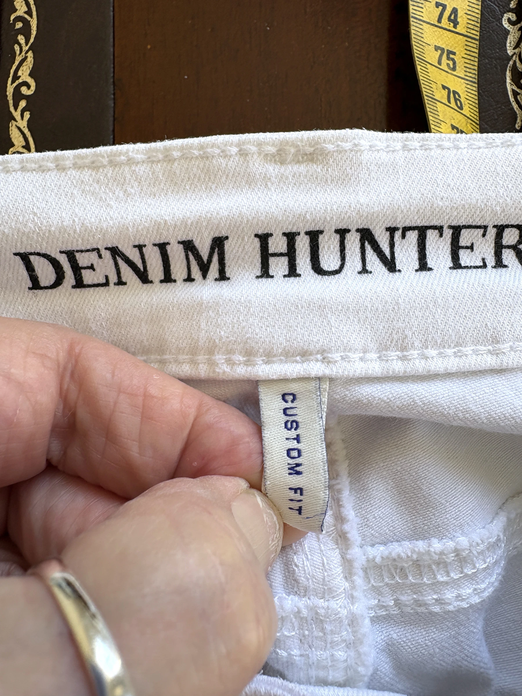 Jeans bootcut brancos Denim Hunter DH Aldo – tamanho 40 – 5 bolsos – stretch leve – photo 10